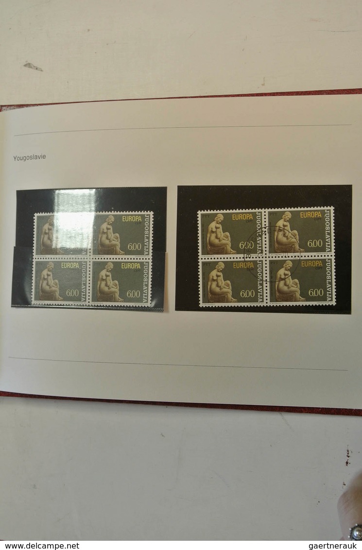 28749 Europa-Union (CEPT): 1974/81: Double collected (MNH and used) collection Europa Cept 1974-1981 in bl