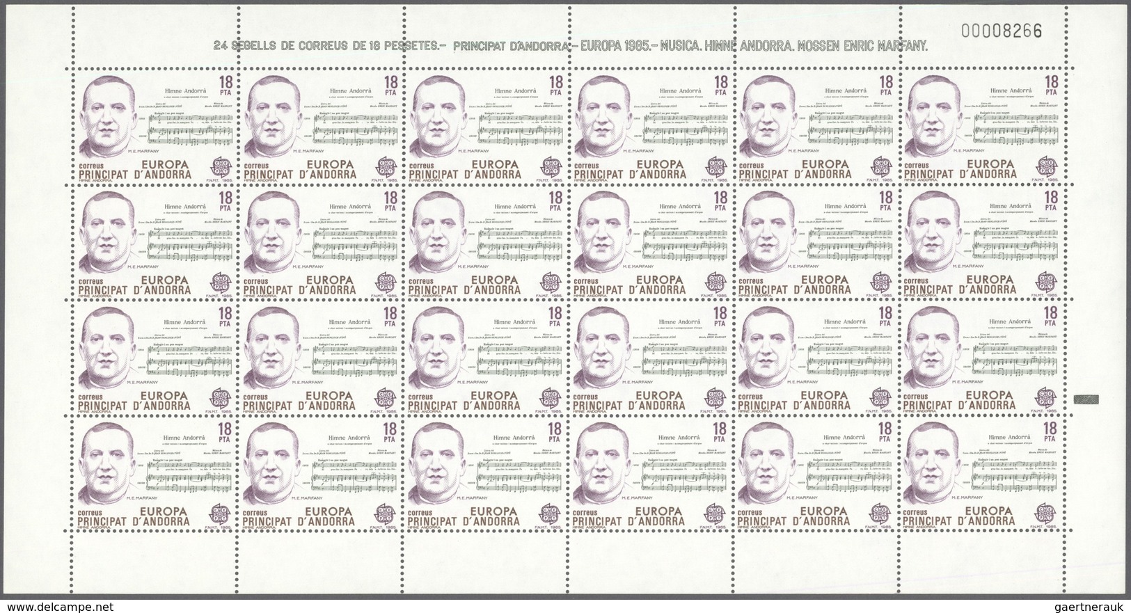 28785 Europa-Union (CEPT): CEPT 1985 Complete Sets Without The Blocks, MHN Per 100. Michel 15370,- ?. ÷ 19 - Autres - Europe