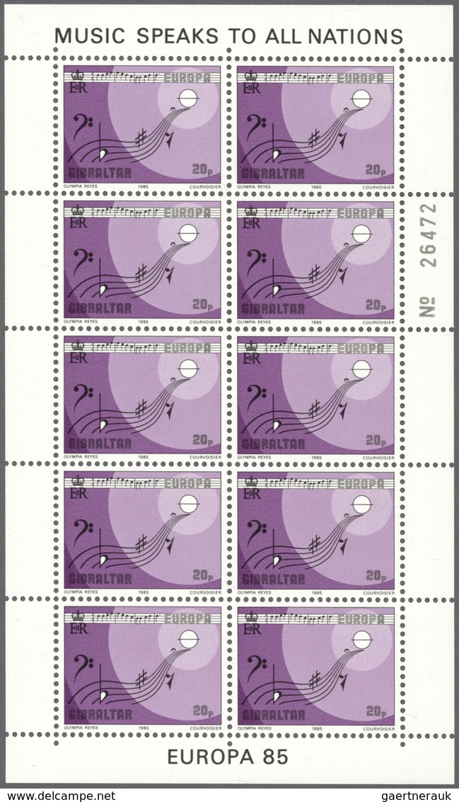 28785 Europa-Union (CEPT): CEPT 1985 complete sets without the blocks, MHN per 100. Michel 15370,- ?. ÷ 19