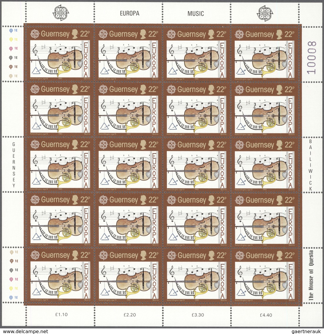 28785 Europa-Union (CEPT): CEPT 1985 complete sets without the blocks, MHN per 100. Michel 15370,- ?. ÷ 19