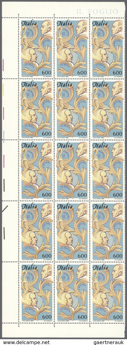 28785 Europa-Union (CEPT): CEPT 1985 complete sets without the blocks, MHN per 100. Michel 15370,- ?. ÷ 19