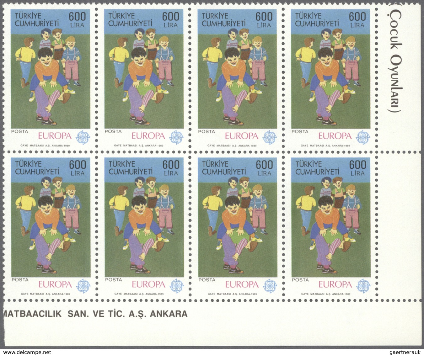 28794 Europa-Union (CEPT): CEPT 1989 complete sets without the blocks, MHN per 100. Michel 16310,- ?. ÷ 19