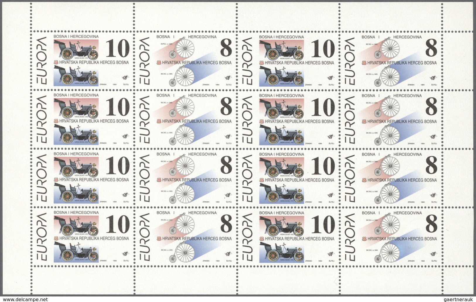 28815 Europa-Union (CEPT): CEPT 1994 Complete Sets MHN Per 100, Including The Blocks And The Issues Of The - Autres - Europe