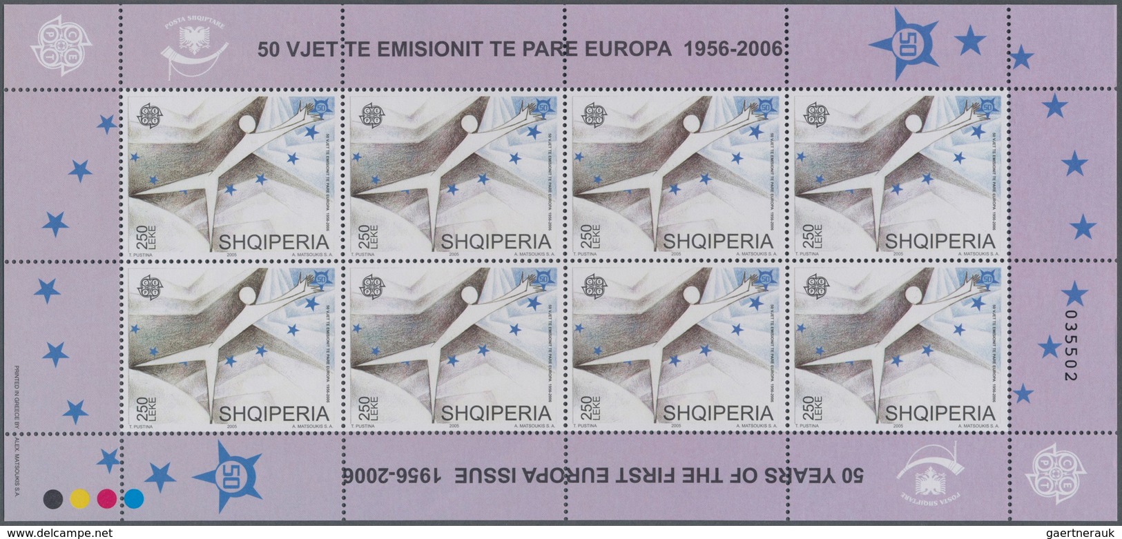 28831 Europa-Union (CEPT): 2006, "50 JAHRE EUROPAMARKEN". Posten mit den Ausgaben von 13 Ländern, postfris