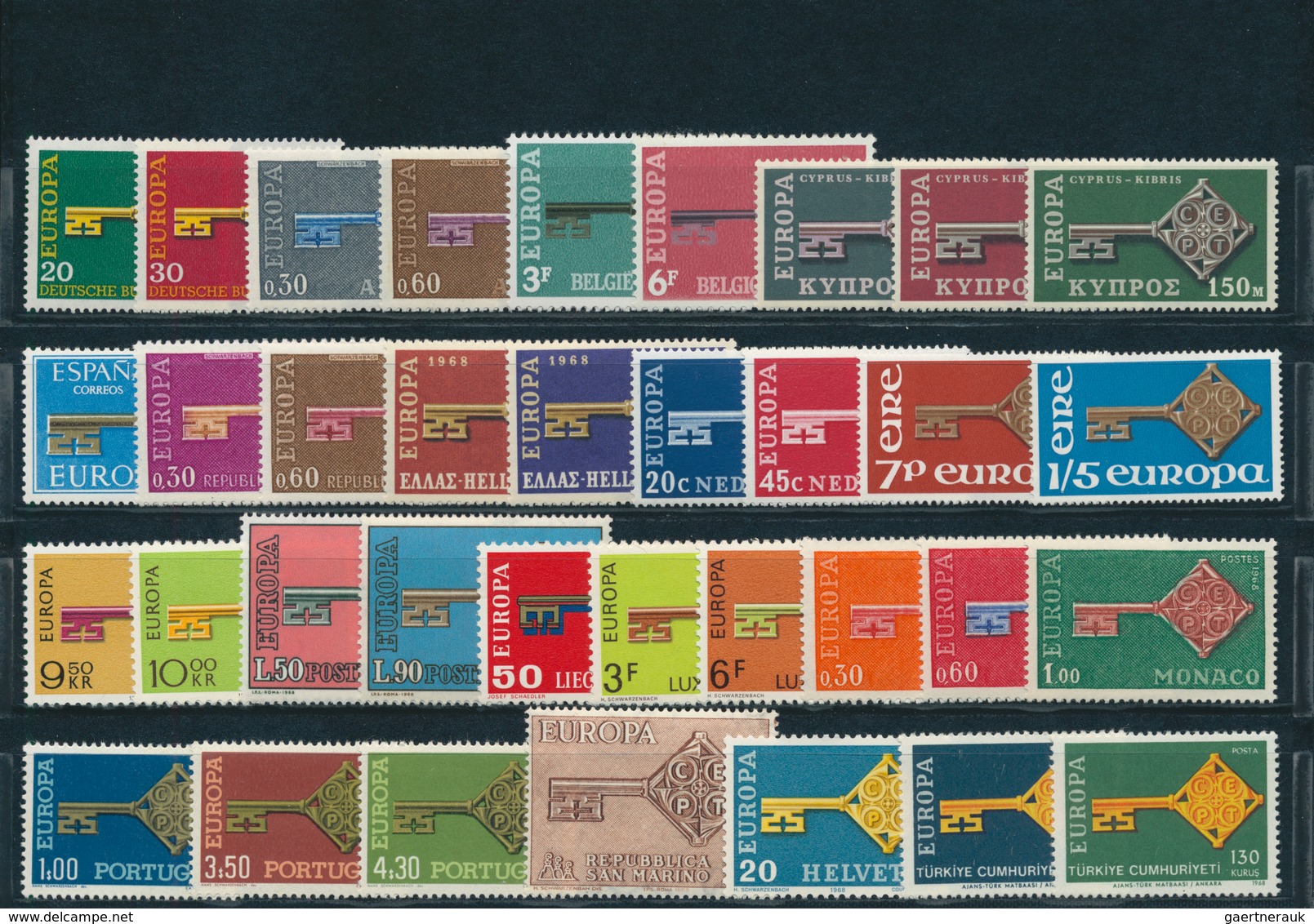 28838 Europa-Union (CEPT): Mint never hinged collection of the joint issues; complete in the main numbers;