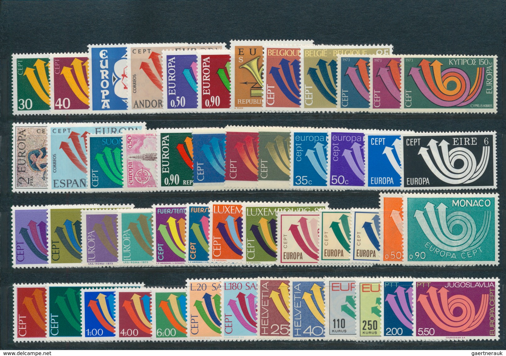 28838 Europa-Union (CEPT): Mint never hinged collection of the joint issues; complete in the main numbers;