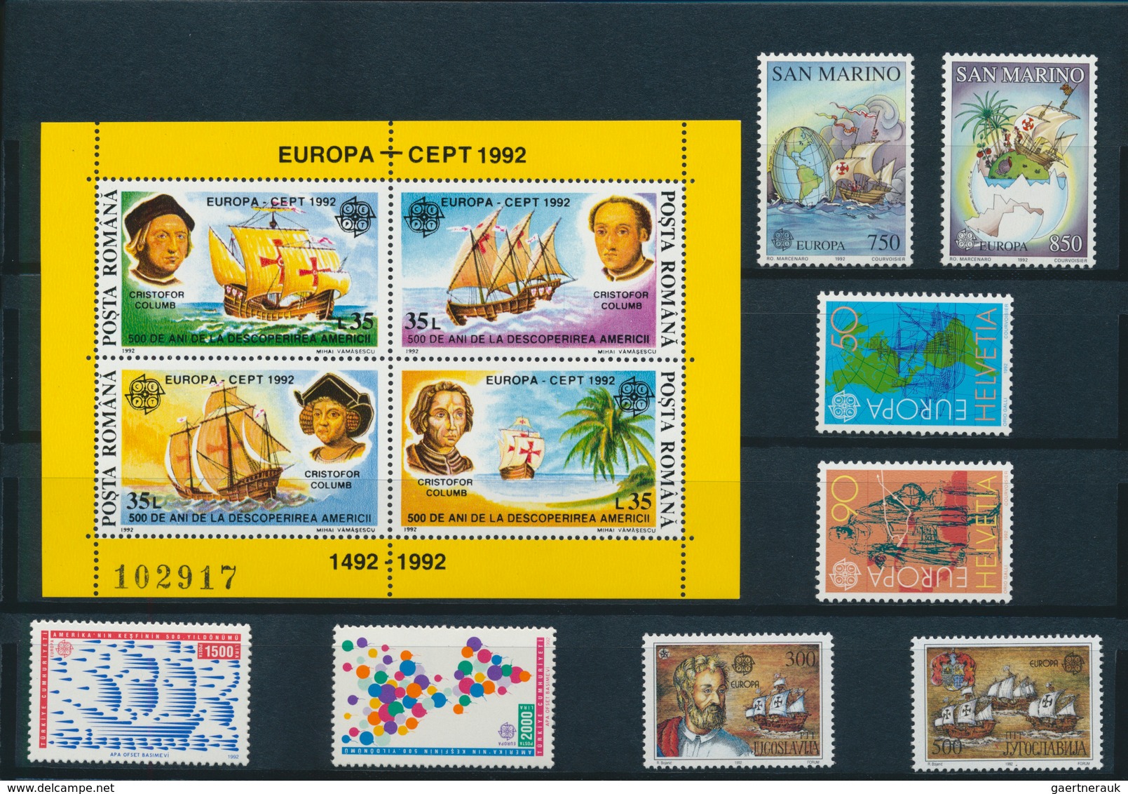 28838 Europa-Union (CEPT): Mint never hinged collection of the joint issues; complete in the main numbers;