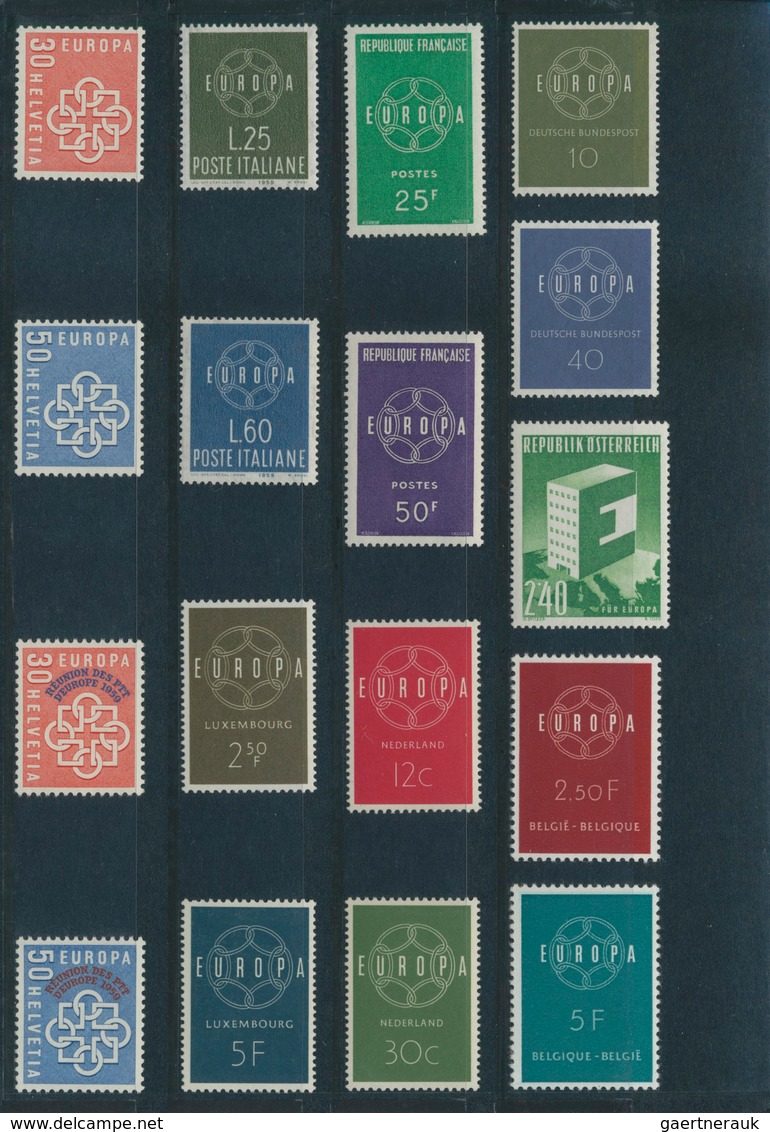 28838 Europa-Union (CEPT): Mint never hinged collection of the joint issues; complete in the main numbers;