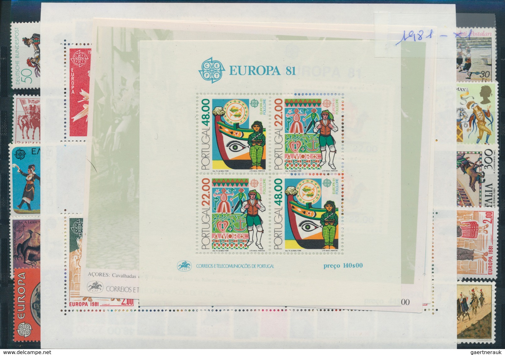 28838 Europa-Union (CEPT): Mint never hinged collection of the joint issues; complete in the main numbers;