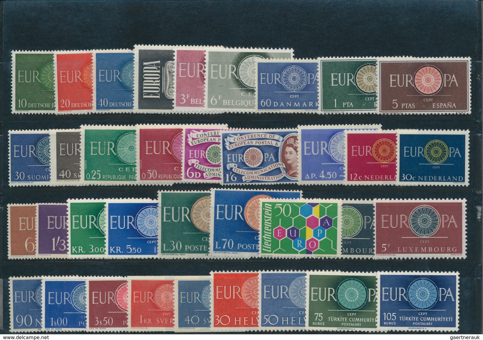 28838 Europa-Union (CEPT): Mint never hinged collection of the joint issues; complete in the main numbers;