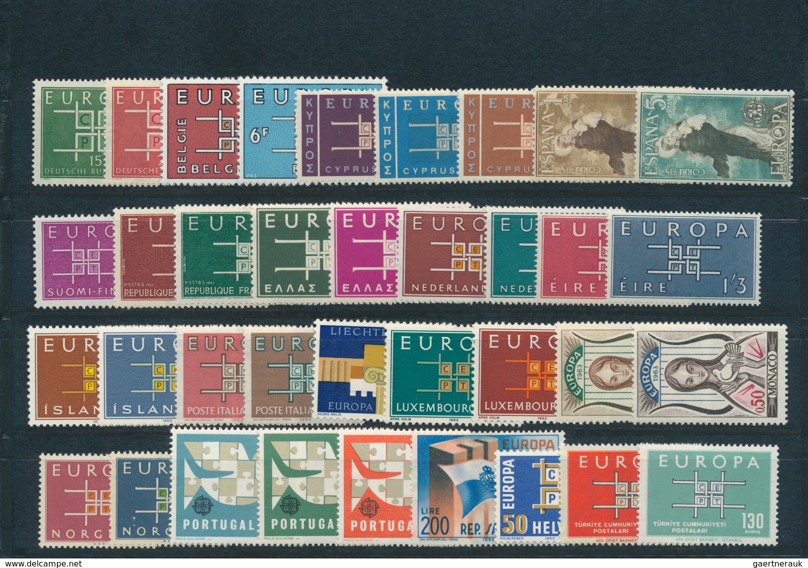 28838 Europa-Union (CEPT): Mint never hinged collection of the joint issues; complete in the main numbers;