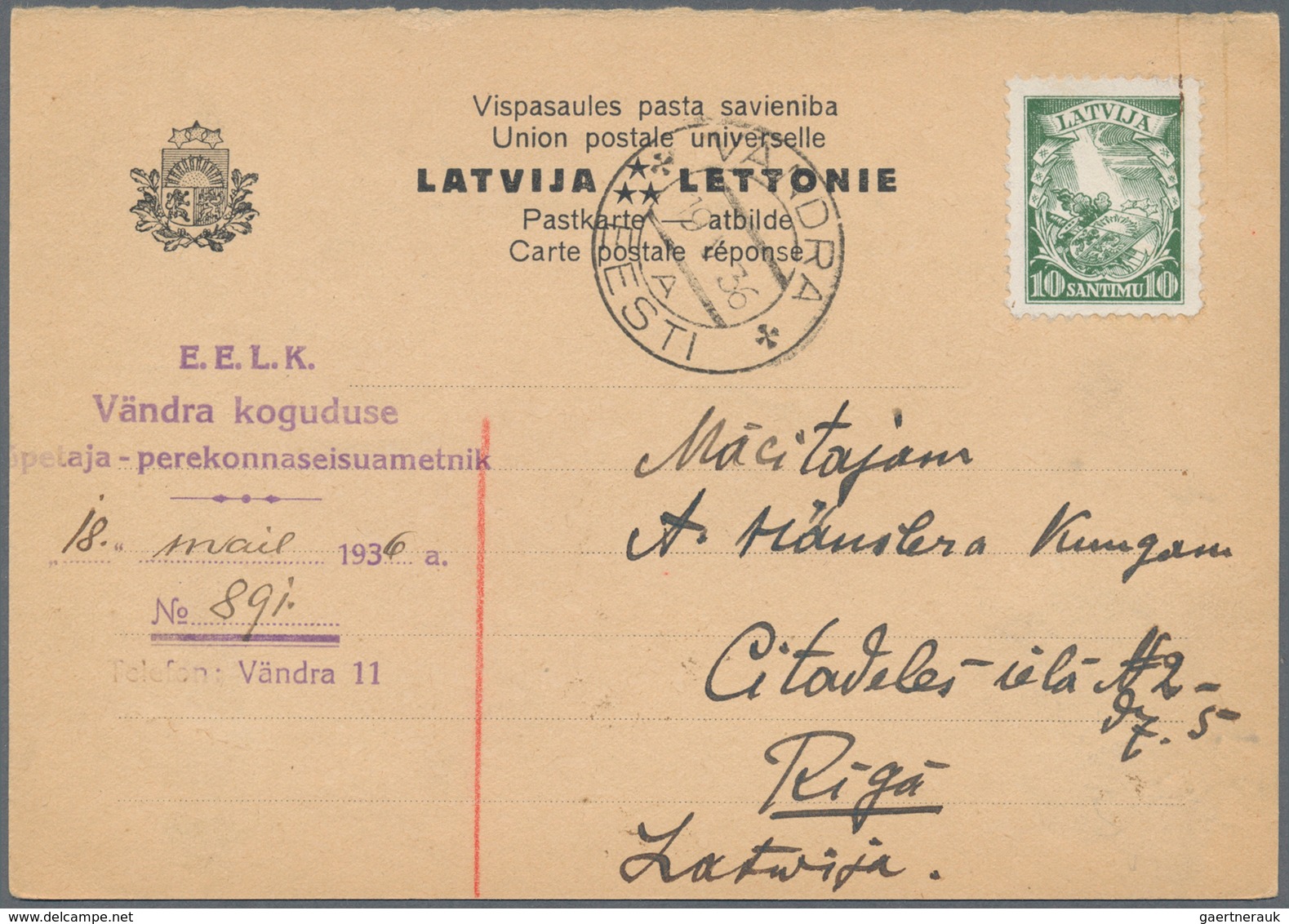 28840 Baltische Staaten: 1815/1940, 29 Envelopes, Stationeries And Picture Cards From Latvia And Lithuania - Sonstige - Europa