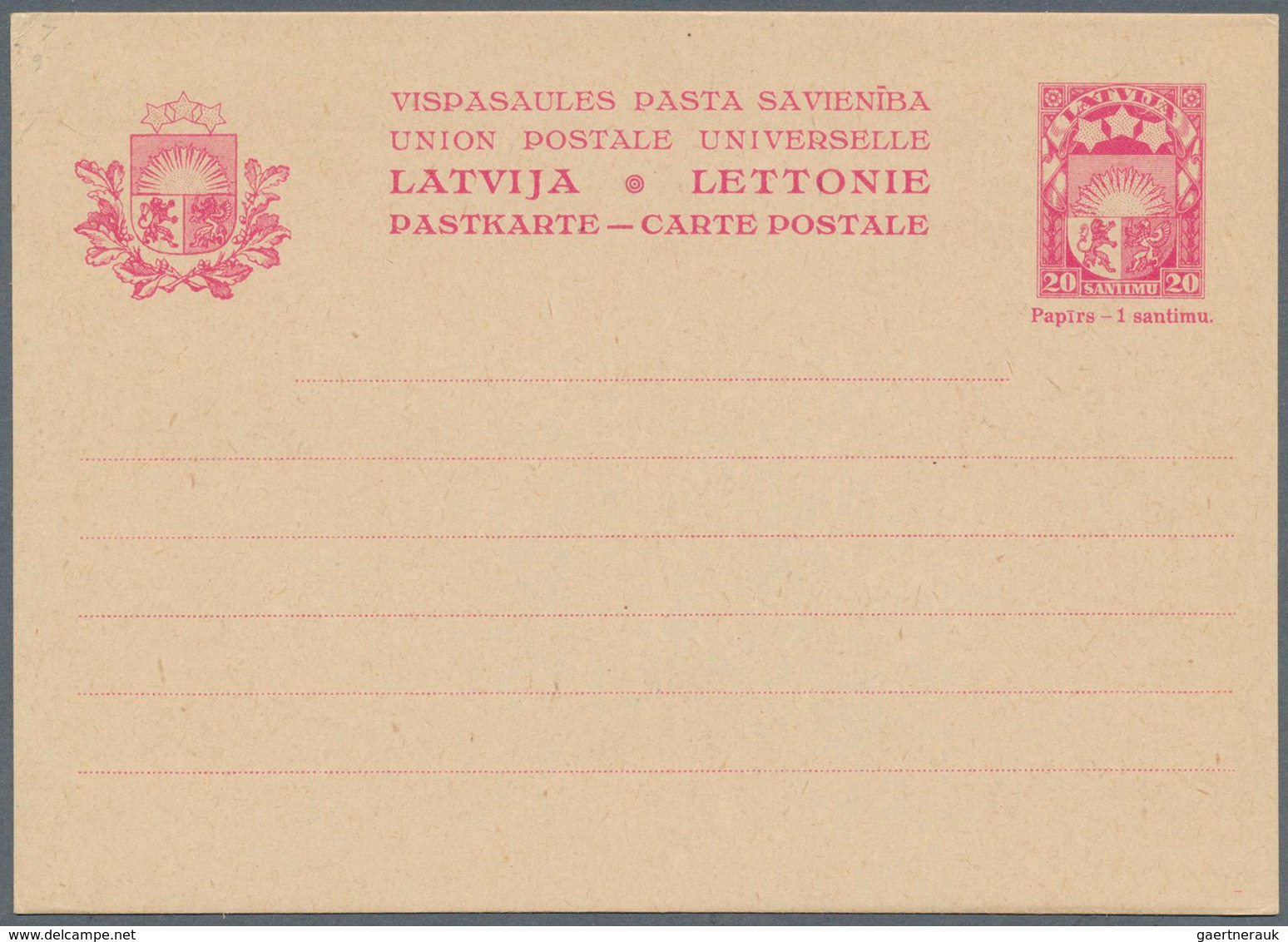 28842 Baltische Staaten: 1916/1940, Interesting Collection With Ca.60 Mostly Mint Stationeries, In Advance - Autres - Europe