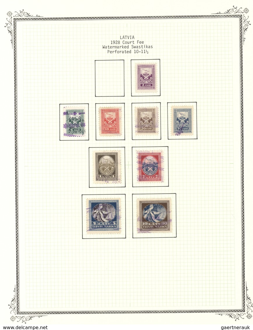 28843 Baltische Staaten: 1917/1943: Collection written-up and researched, housed in a well-filled album, b