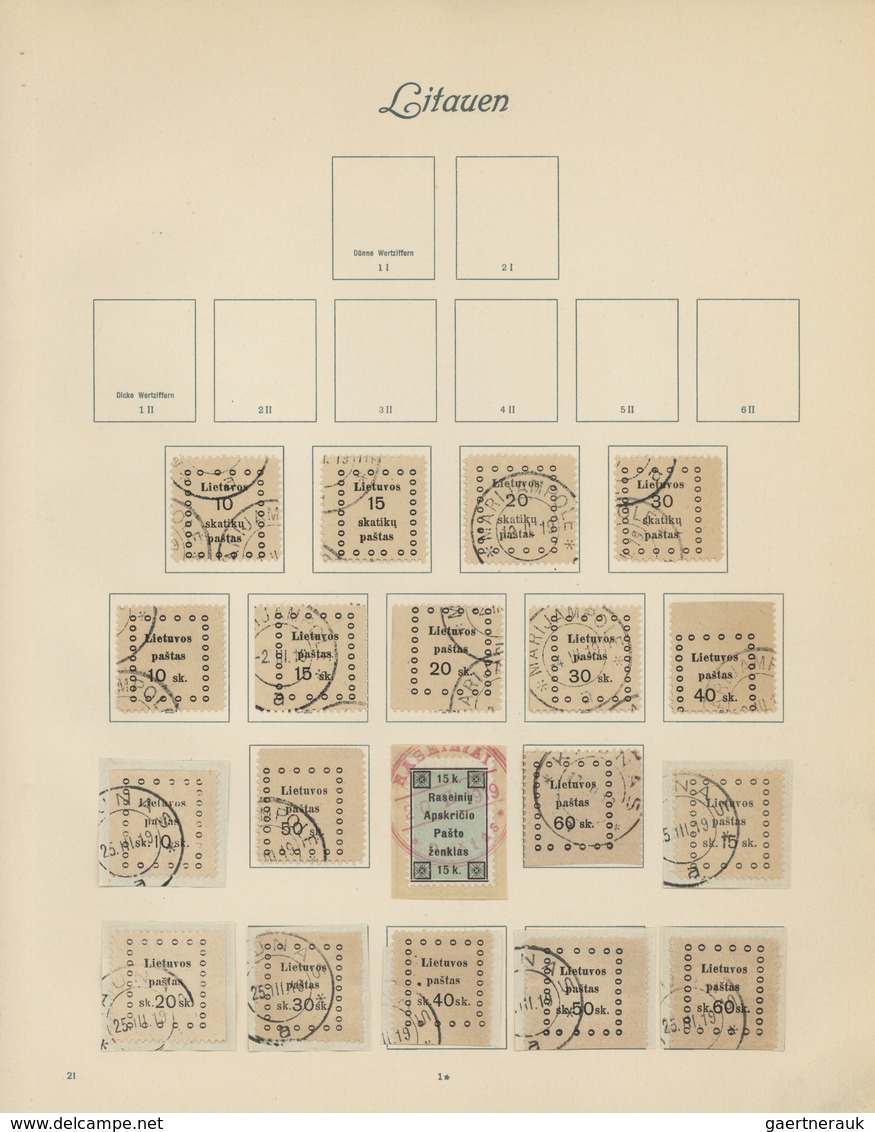 28844 Baltische Staaten: 1918/1938, Mainly Mint Collection Of Estonia, Latvia, Lithuania And Central Lithu - Autres - Europe