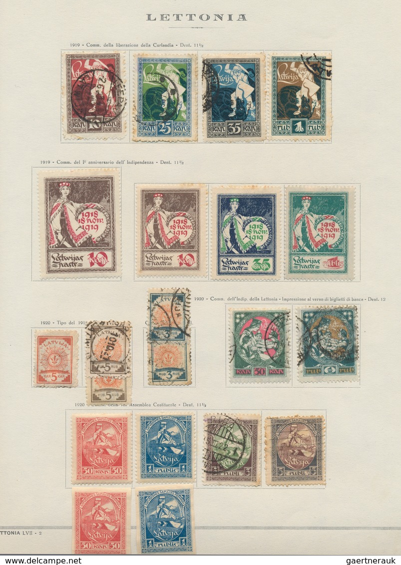 28845 Baltische Staaten: 1918/1940, Used And Mint Collection On Album Pages, Comprising Latvia, Lithuania, - Autres - Europe