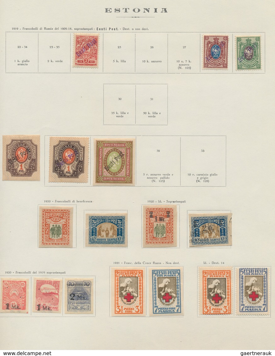 28845 Baltische Staaten: 1918/1940, Used And Mint Collection On Album Pages, Comprising Latvia, Lithuania, - Autres - Europe