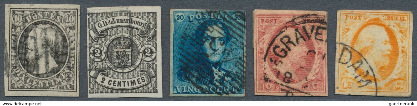 28849 BENELUX: 1849/1861, Used Lot Of 23 Stamps Of The Imperf. Issues, Comprising Netherlands 1st Issue 5c - Autres - Europe