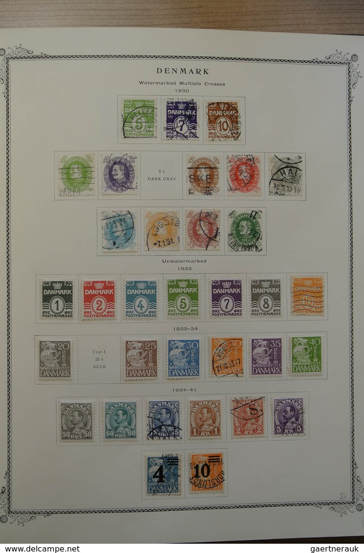 28855 Skandinavien: 1851-1966. Well Filled, Mint Hinged And Used Collection Scandinavia 1851-1966 In Scott - Autres - Europe