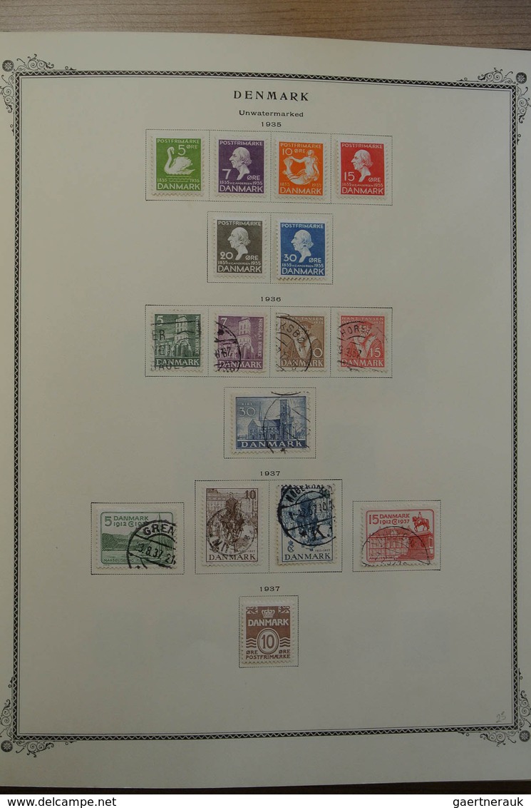 28855 Skandinavien: 1851-1966. Well Filled, Mint Hinged And Used Collection Scandinavia 1851-1966 In Scott - Autres - Europe