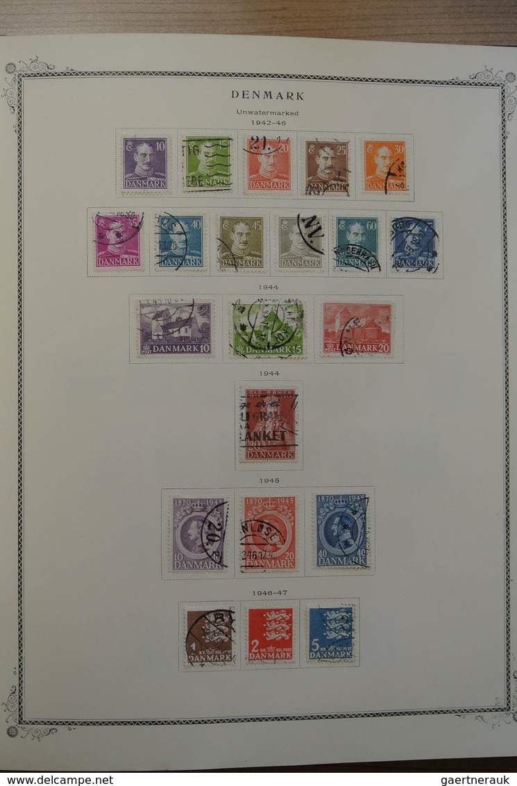 28855 Skandinavien: 1851-1966. Well filled, mint hinged and used collection Scandinavia 1851-1966 in Scott