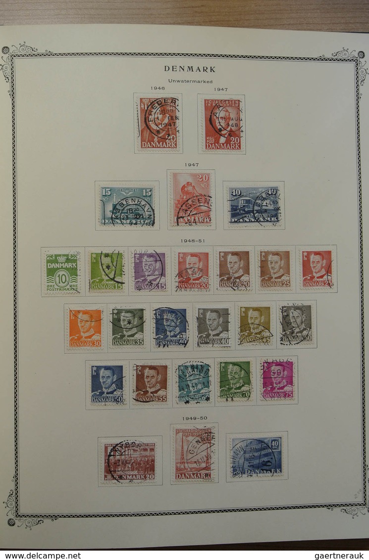 28855 Skandinavien: 1851-1966. Well filled, mint hinged and used collection Scandinavia 1851-1966 in Scott