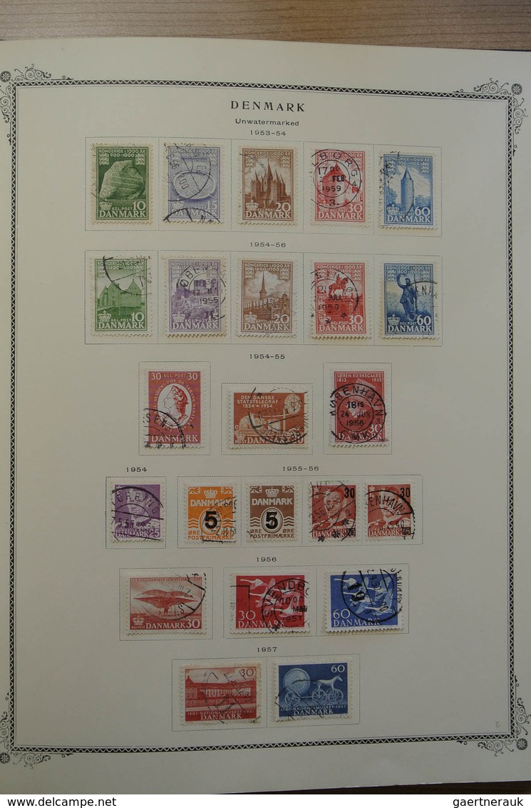 28855 Skandinavien: 1851-1966. Well filled, mint hinged and used collection Scandinavia 1851-1966 in Scott