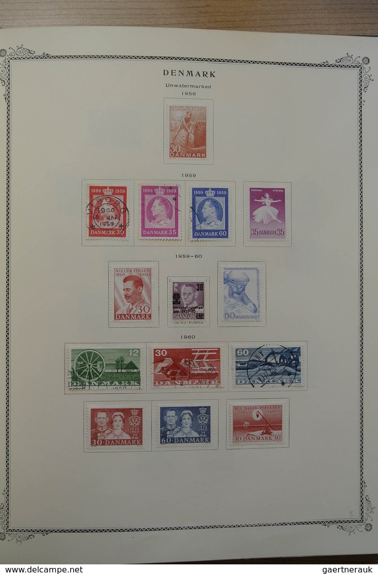 28855 Skandinavien: 1851-1966. Well filled, mint hinged and used collection Scandinavia 1851-1966 in Scott