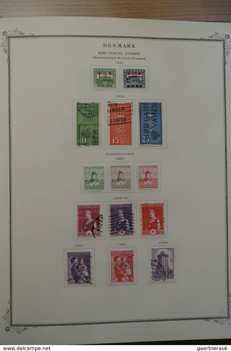 28855 Skandinavien: 1851-1966. Well filled, mint hinged and used collection Scandinavia 1851-1966 in Scott