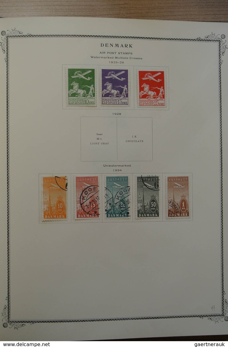 28855 Skandinavien: 1851-1966. Well filled, mint hinged and used collection Scandinavia 1851-1966 in Scott