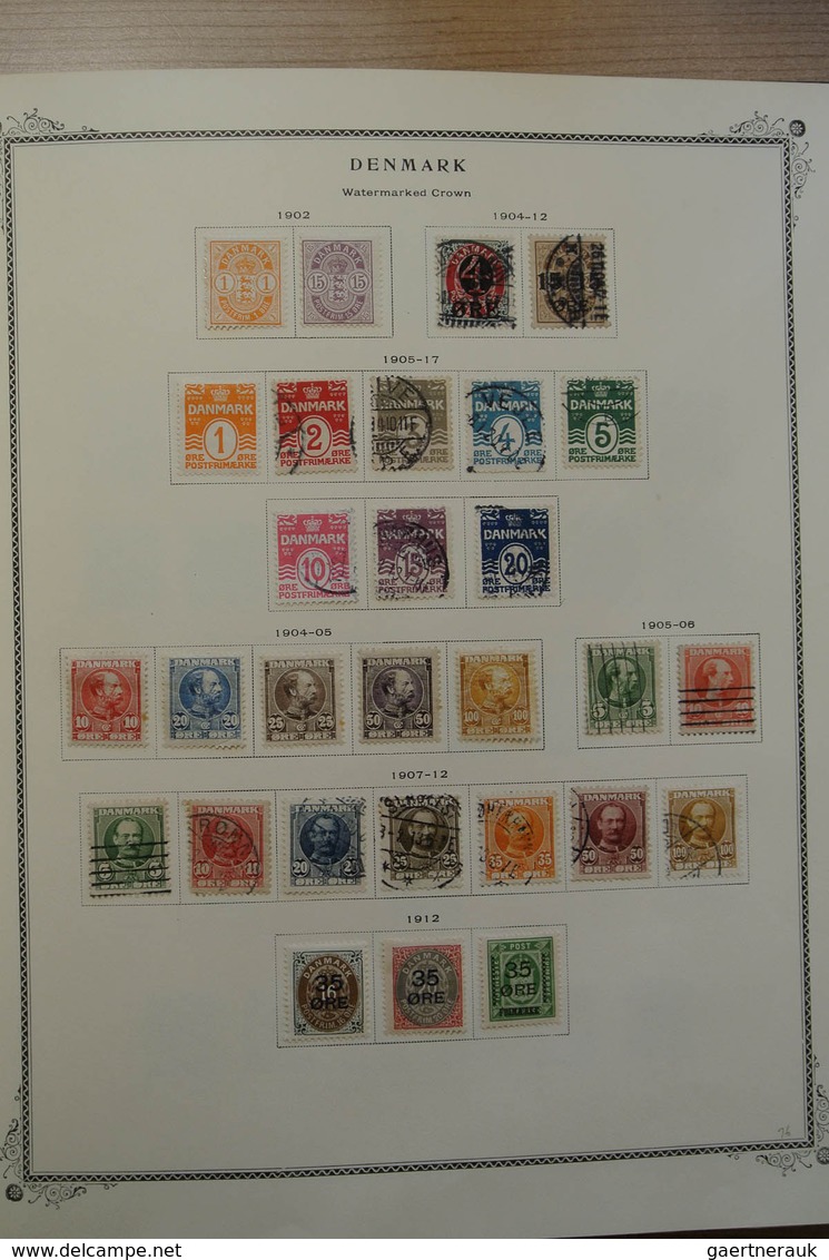 28855 Skandinavien: 1851-1966. Well filled, mint hinged and used collection Scandinavia 1851-1966 in Scott
