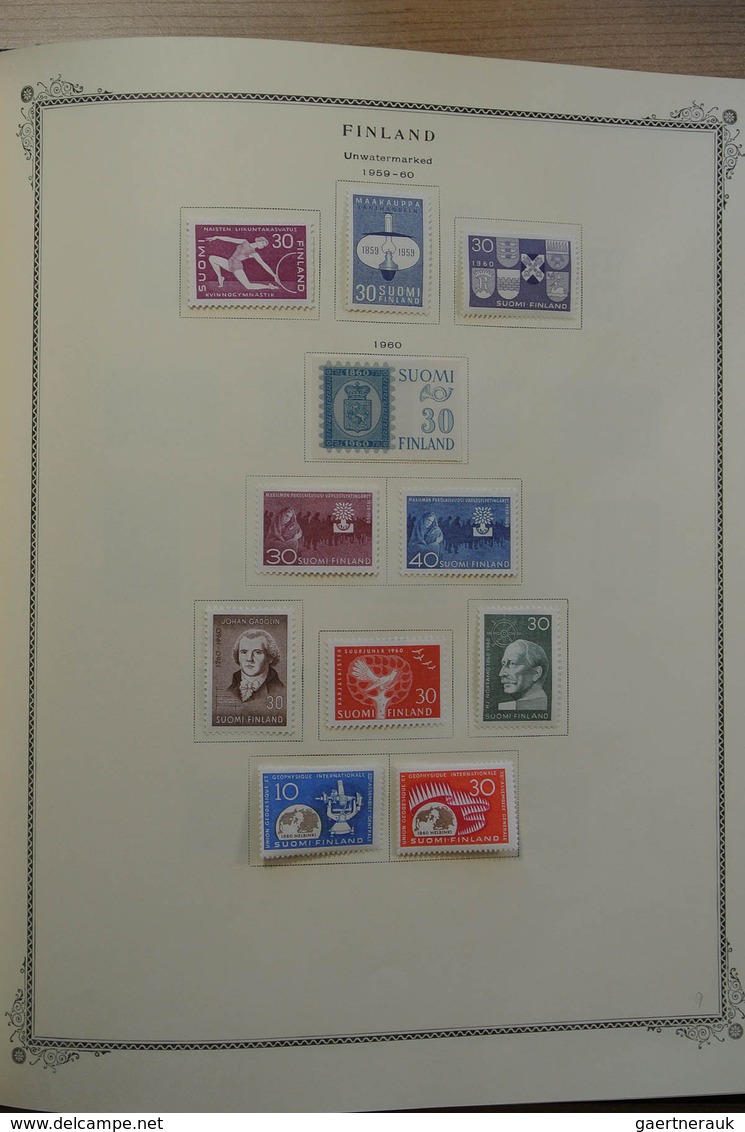 28855 Skandinavien: 1851-1966. Well filled, mint hinged and used collection Scandinavia 1851-1966 in Scott