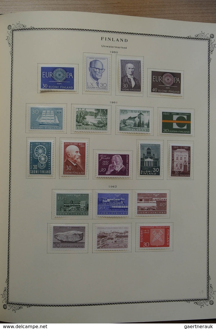 28855 Skandinavien: 1851-1966. Well filled, mint hinged and used collection Scandinavia 1851-1966 in Scott