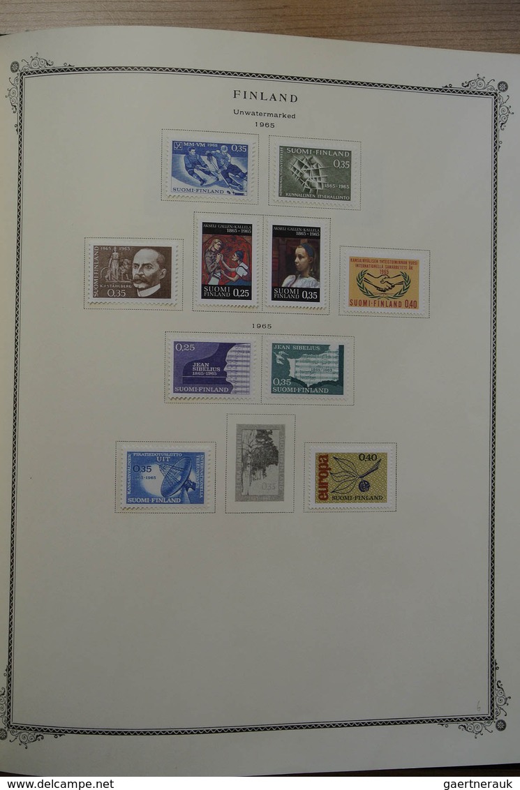 28855 Skandinavien: 1851-1966. Well filled, mint hinged and used collection Scandinavia 1851-1966 in Scott