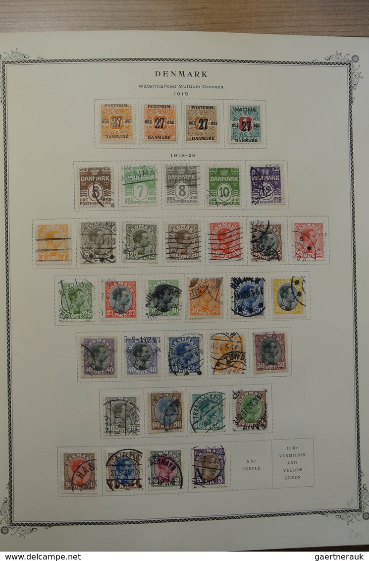 28855 Skandinavien: 1851-1966. Well filled, mint hinged and used collection Scandinavia 1851-1966 in Scott