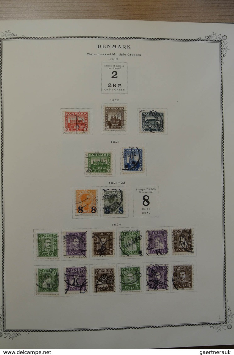 28855 Skandinavien: 1851-1966. Well filled, mint hinged and used collection Scandinavia 1851-1966 in Scott