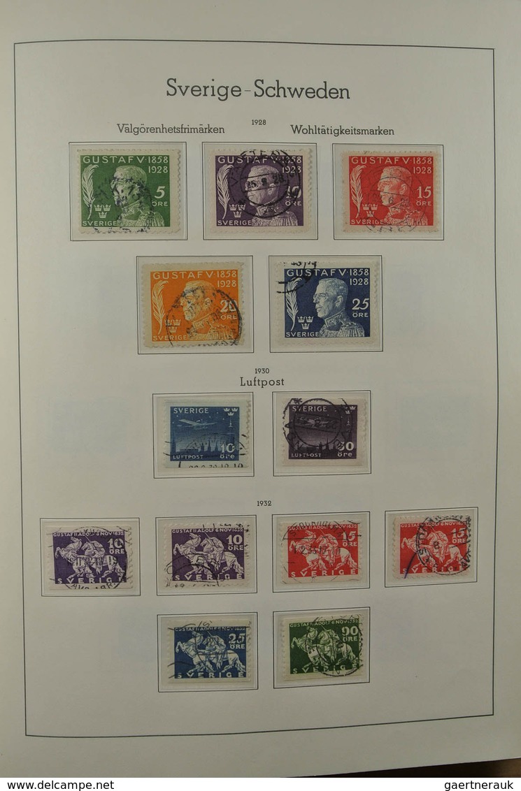 28856 Skandinavien: 1851-1980. Very powerful used collections Denmark, Norway and Sweden, largely complete