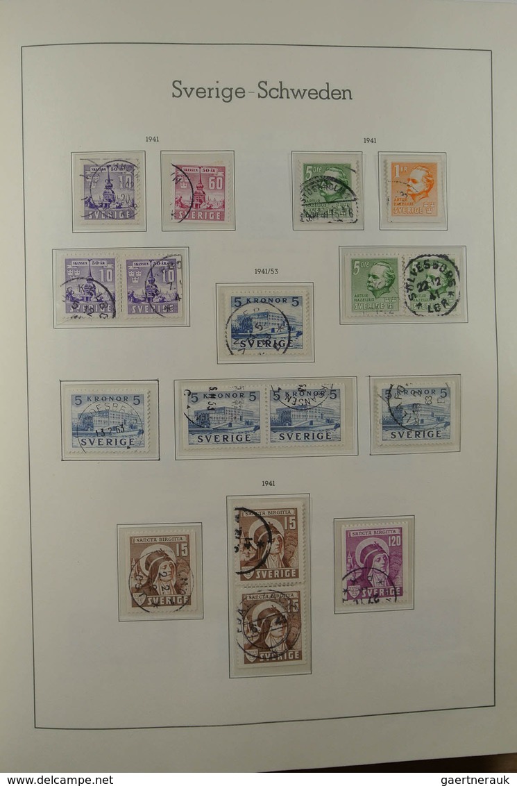 28856 Skandinavien: 1851-1980. Very powerful used collections Denmark, Norway and Sweden, largely complete