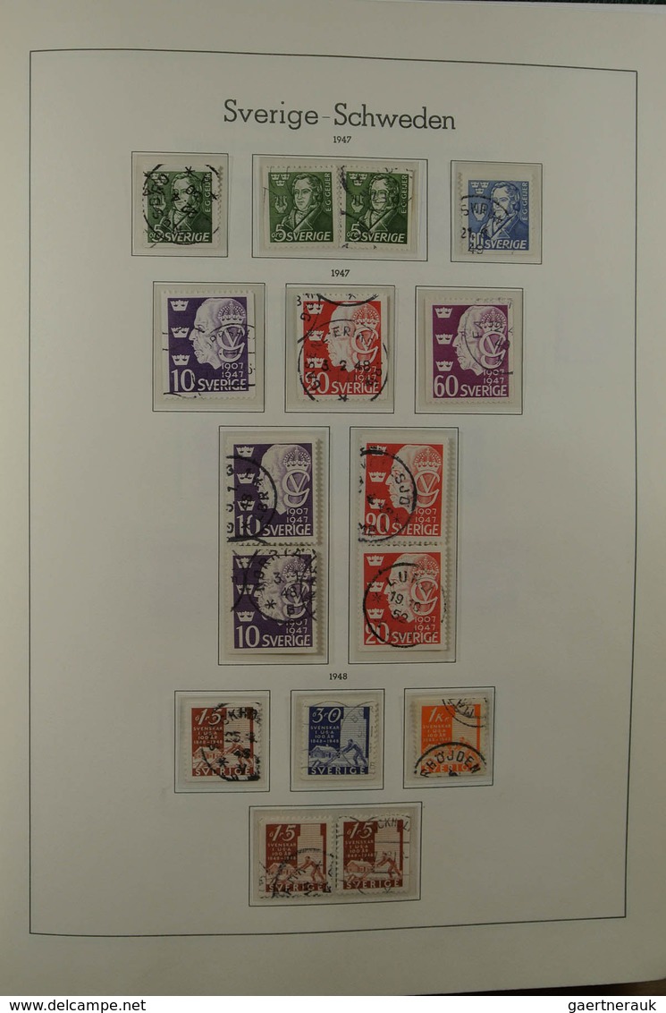 28856 Skandinavien: 1851-1980. Very powerful used collections Denmark, Norway and Sweden, largely complete