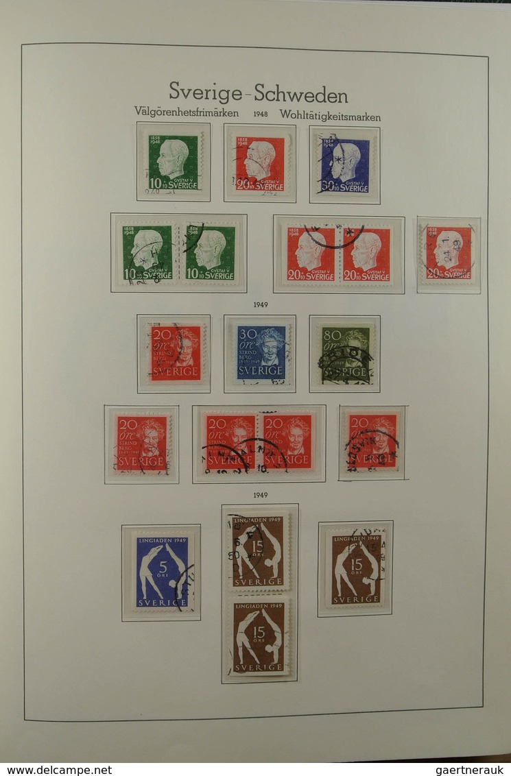 28856 Skandinavien: 1851-1980. Very powerful used collections Denmark, Norway and Sweden, largely complete