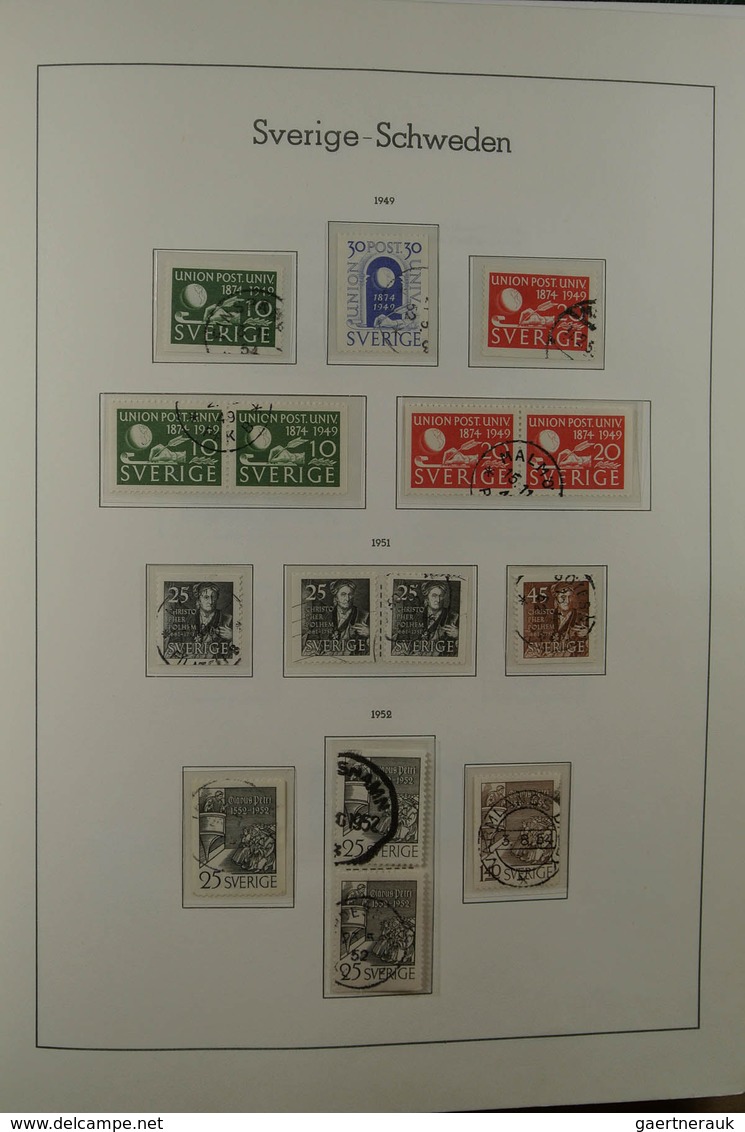 28856 Skandinavien: 1851-1980. Very powerful used collections Denmark, Norway and Sweden, largely complete