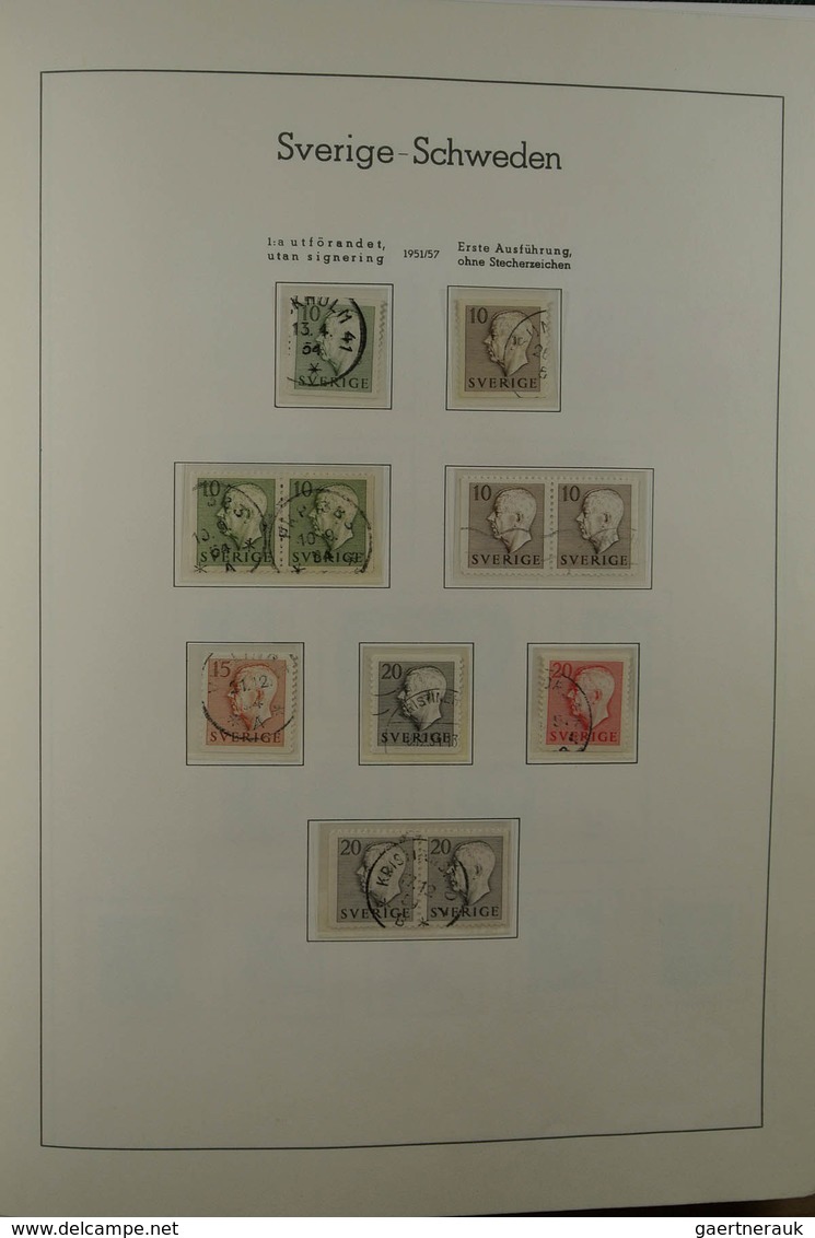 28856 Skandinavien: 1851-1980. Very powerful used collections Denmark, Norway and Sweden, largely complete