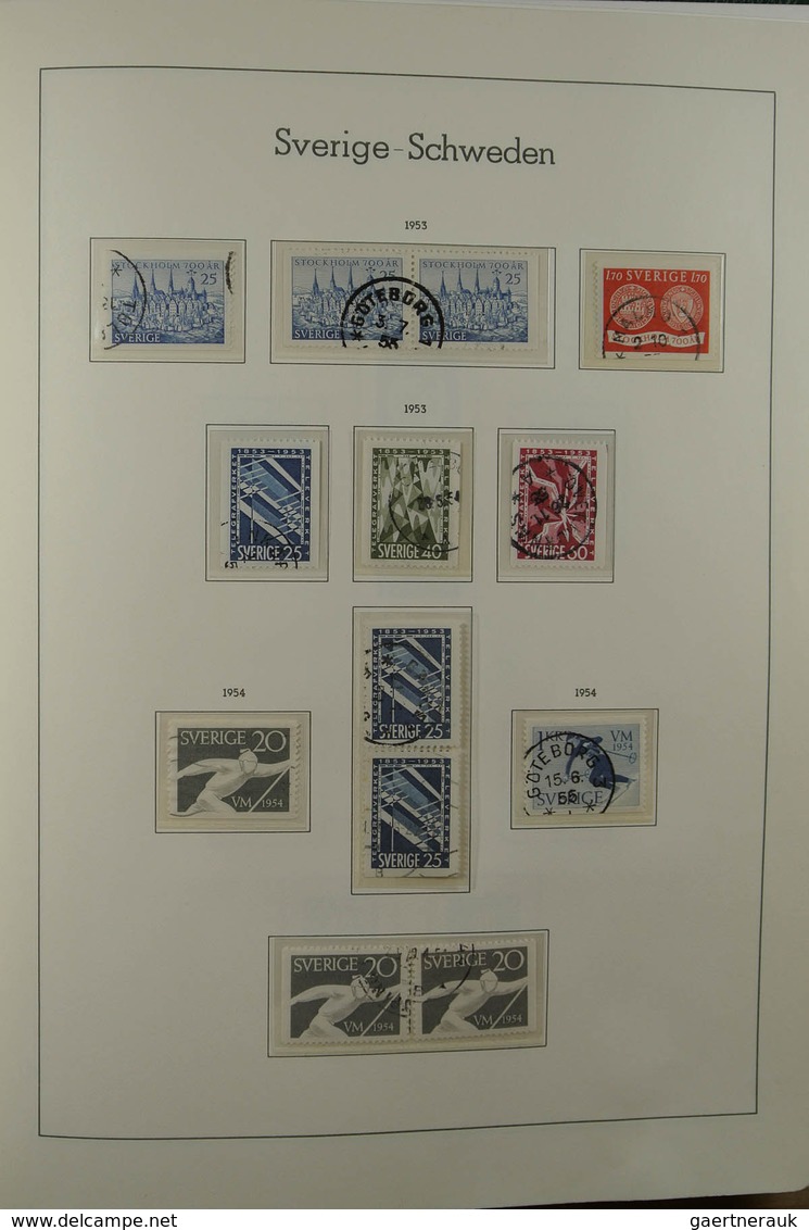 28856 Skandinavien: 1851-1980. Very powerful used collections Denmark, Norway and Sweden, largely complete