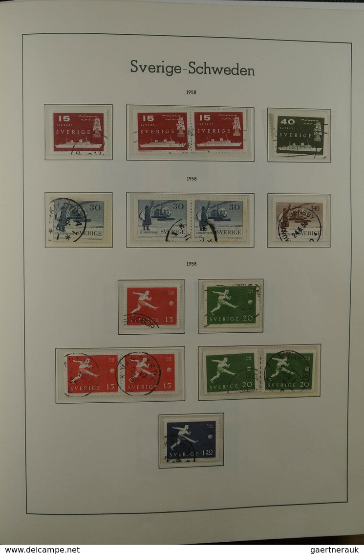 28856 Skandinavien: 1851-1980. Very powerful used collections Denmark, Norway and Sweden, largely complete