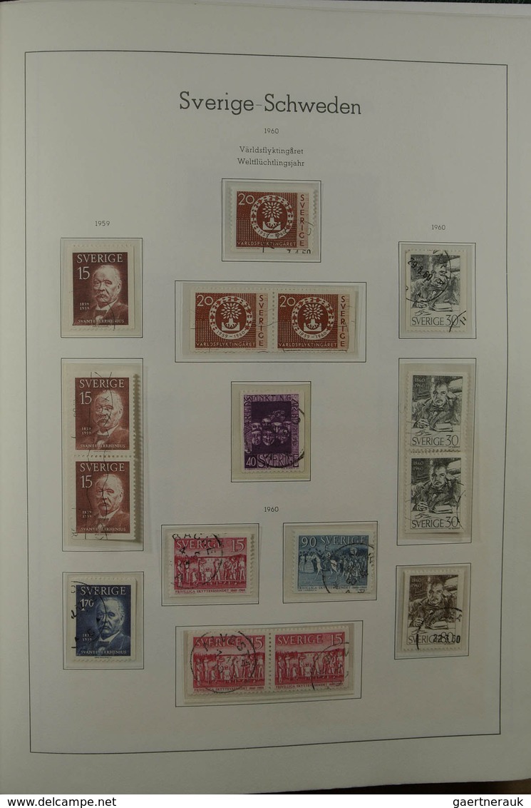 28856 Skandinavien: 1851-1980. Very powerful used collections Denmark, Norway and Sweden, largely complete