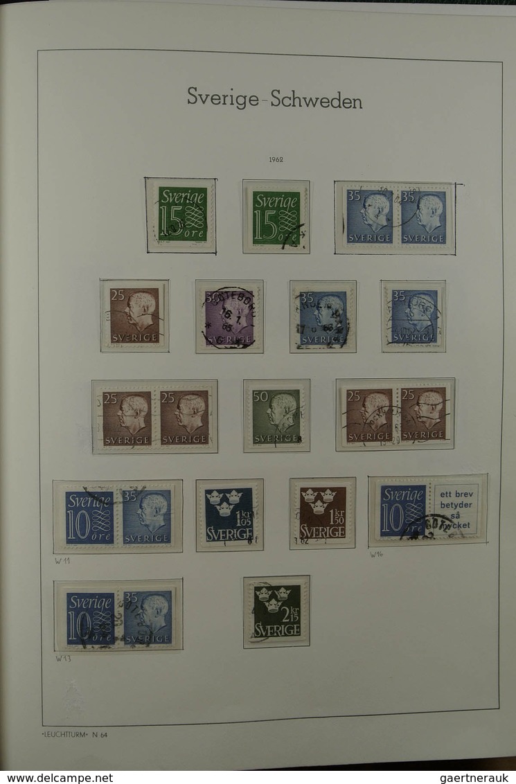 28856 Skandinavien: 1851-1980. Very powerful used collections Denmark, Norway and Sweden, largely complete