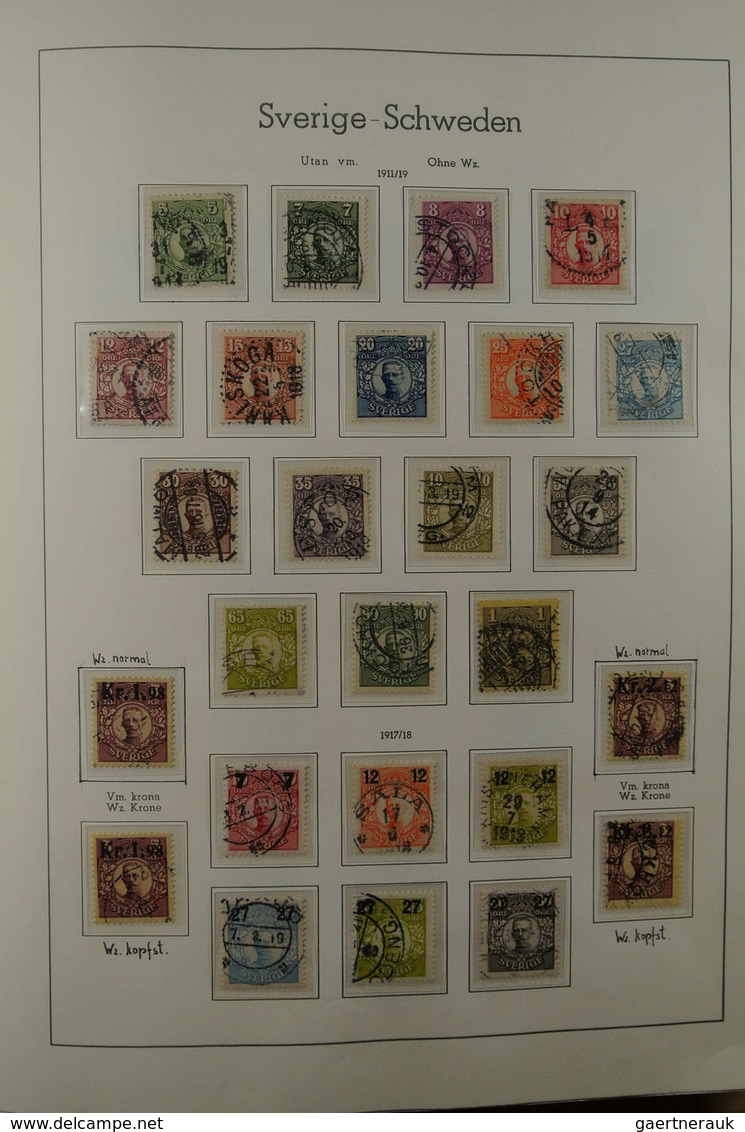 28856 Skandinavien: 1851-1980. Very powerful used collections Denmark, Norway and Sweden, largely complete