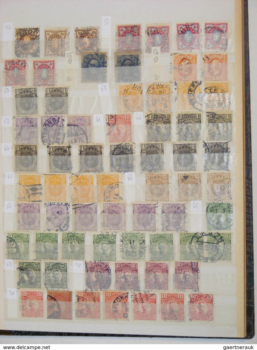 28858 Skandinavien: 1851-2000. MNH, mint hinged and used collection Scandinavia 1851-2000 in 7 old stockbo