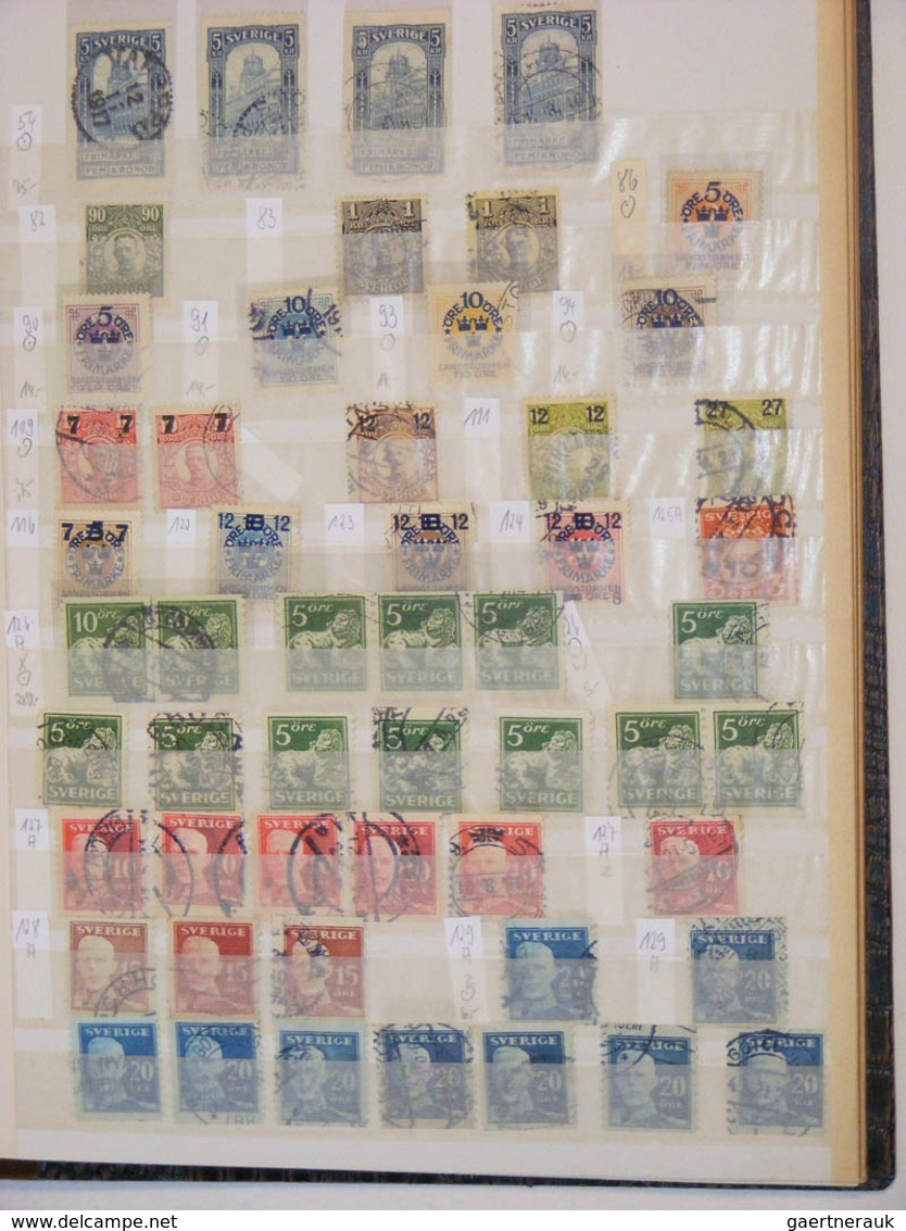 28858 Skandinavien: 1851-2000. MNH, mint hinged and used collection Scandinavia 1851-2000 in 7 old stockbo