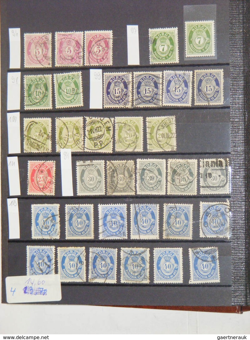 28858 Skandinavien: 1851-2000. MNH, mint hinged and used collection Scandinavia 1851-2000 in 7 old stockbo